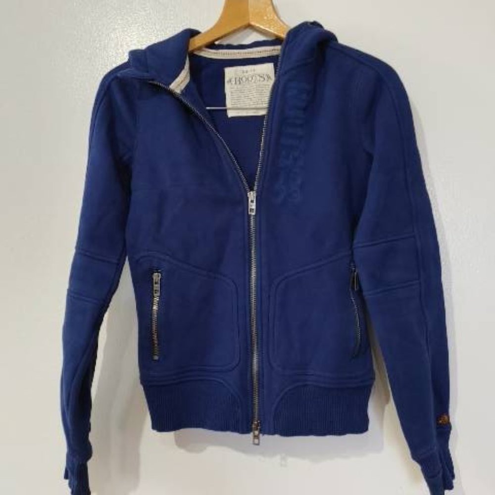 Roots full zip hoodie XS navy